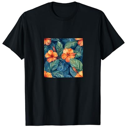 Oleander Flower Watercolor Pattern Graphic T-Shirt