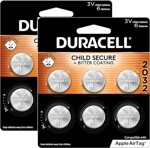 Duracell 2032, CR2032, 3V Lithium Knopfzelle - 12 Batterien