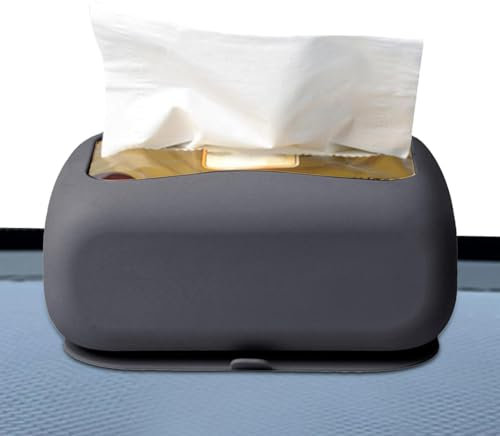 Taschentuchbox mit Saugnapf, Taschentuchhalter aus Silikon | Stabile Taschentuchbox aus Silikon mit Saugnapfboden - Rechteckiger, nachfüllbarer Taschentuch-Organizer mit breiter Öffnung für Wand, Bade
