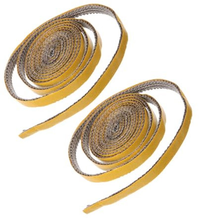 Ciieeo Cinta de Junta Plana 2 Piezas de Fibra de Vidrio Autoadhesiva Resistente al Calor para Estufa de Leña y Chimenea