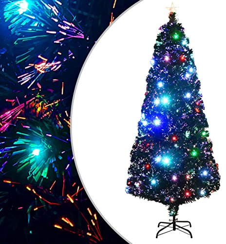 Xichuzi Weihnachtsbaum mit Beleuchtung und Ständer 210 cm Glasfaser, Tannenbaum Künstlich, Christmas Tree, Tannenbaum Deko, Weihnachtsbäume, Christbaum - 284303