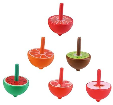 TOYANDONA 6st Kreisel Spiralspielzeug Kinderspielzeug Gemaltes Gyroskop Gyro-Spielzeug Gyroskop Spielzeug Tops Spielzeug Kleinkindspielzeug Desktop-Spielzeug Handspielzeug Spielzeuge Hölzern