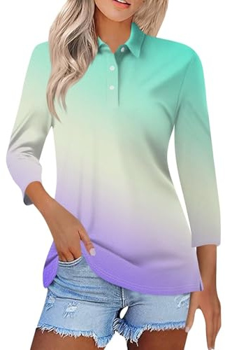 Cocila Camicia da Donna in Saldo Blusa Donna Elegante Viscosa Camicia Verde Menta Arancione Magliette Cotone Bio T-Shirts Bianca Neonata Maglia Manica Corta Fucsia Camicie Azzurra Casual Primavera