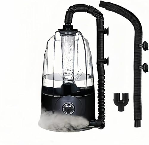Coospider Reptile Fogger Humidifier 3.8L, Double-tube | 380ml/hr High Output, 2 Extension Tubes, Adjustable Fog, For Reptiles, Amphibians, Snakes, Lizards