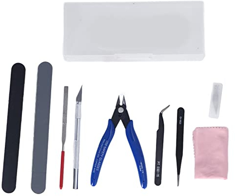 3D Printer Tool Kit, 3D Printer Accessories Model Tool Kit Pliers, Tweezers, File, Carving with Storage Box Deburring Printing, for Printing and Crafts
