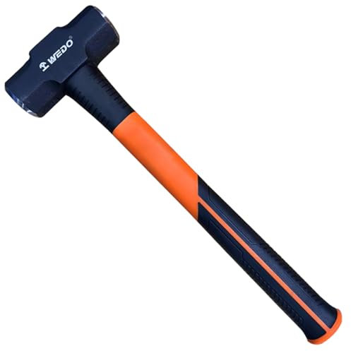 WEDO Sledge Hammer - 10LB, High Carbon Steel,Anti-Slip Handle,Drilling Hammer for Construction,Gardening,Yard Work