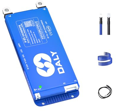 DALY BMS 24V 100A - 1A à équilibrage Actif Système de Gestion de Batterie, Bluetooth intégré pour LifePO4 8S Batteries - Idéal pour RV, Le Stockage d'énergie Solaire, Les Applications Marines, etc.