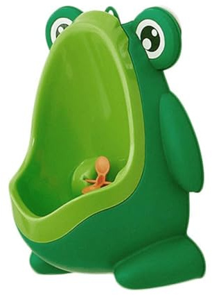 YARNOW Orinatoio per Ragazzo a Forma di Rana Verde in Pp, Design Unico e Facile da Usare, per Bagno Stile Cartone Animato e Resistente per Bambini Stile Casuale