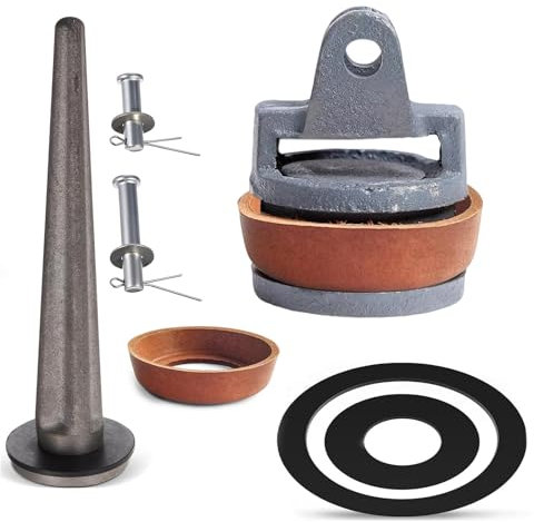 Hand Pump Type 75, Replacement Piston for Hand Pump Type 75 Garden Pump with Bolt and Sealing Ring Hand Pump Spare Parts with Nose Piercing Valve for Water Pumps