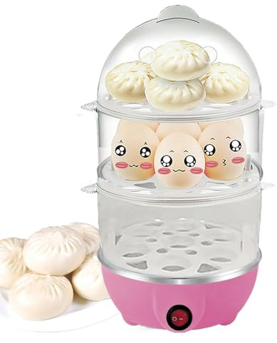 Cuociuova per uova sode | Cuociuova automatico per 3 livelli con timer, affidabile utensile da cucina per uso domestico e commerciale