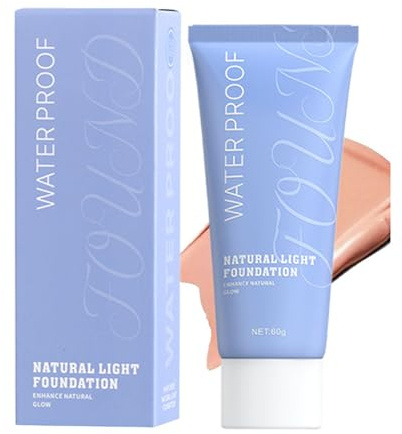 Base liquida naturale - Correttore liquido copertura totale controllo della luminosità - trucco base da donna per uso quotidiano e appuntamenti di viaggio