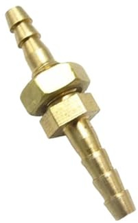 Paquete de 2 racores latón 4 mm for manguera, con conexión mamparo, for combustible, gas y agua (4 tuerca 304)(4mm)