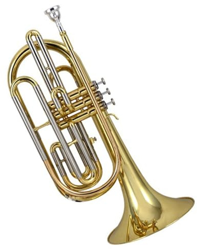 Leichte Posaune Standard Marschposaune Bb vergoldetes Weißmessing variabler Tonrohr(Gold)
