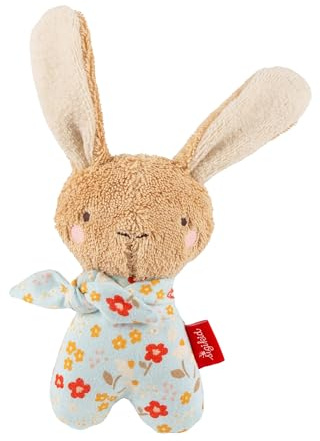 sigikid Greifling Hase braun, Farmhouse Family - Babyspielzeug zum Greifen, Entdecken und Spielen mit Rassel Geschenk für Babys ab Geburt