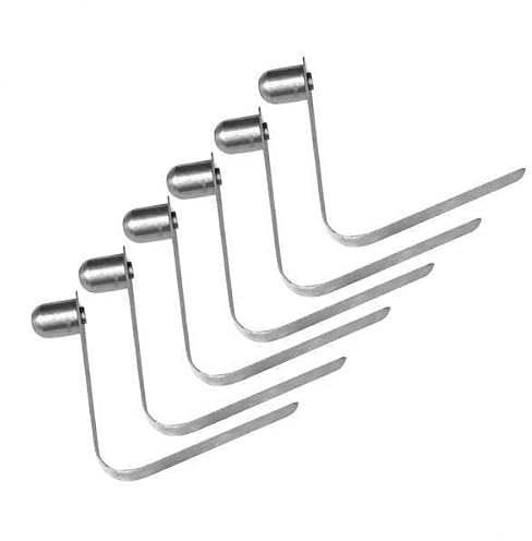 SunsoilGiant 6 Stück Feder Schnappverschlüsse Edelstahl Einzelstift Rohrklemmen Teleskoprohr Push Button Halterung Langlebig für Kajakpaddel Zeltstang