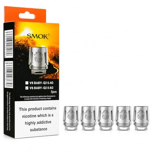 Nueva versión de cabezas SMOK TFV8 BABY BEAST - Q2 0.6 Ohm, Este producto no contiene nicotina ni tabaco