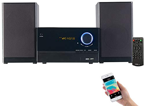 auvisio Mini Stereoanlage: Micro-Stereoanlage, CD-Player, Radio, MP3-Player, Bluetooth, 60 Watt (Mini Stereoanlage mit CD, Musikanlage, HiFi Tuner)