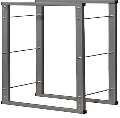 V2Aox Kaminholzständer Metall, Kaminholzregal innen, Holzständer Regal für Aufbewahrung von Kaminholz, Brennholz und Feuerholz