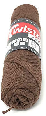 TWISTER Häkelgarn Curly Nr. 88 braun