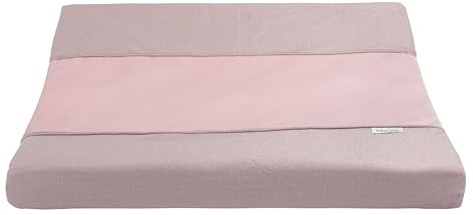 Baby's Only - Baby Wickelauflagenbezug 45x70 cm - Bezug für Wickelauflage Sparkle - Mit subtilen Glitzerelemente - Strickbezug für Wickelunterlage - Aus Baumwolle - Silber-Rosa Melee