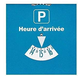 Parking Disque DE STATIONNEMENT 11cm x 15cm Disc limitation EUROPÉEN Zone Bleu