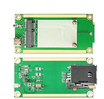 EXVIST 4G LTE Industrial Mini PCIe auf USB (Typ-C 3.1) Adapter mit SIM-Kartenslot für WWAN/LTE 3G/4G Modul, geeignet für M2M & IoT Anwendungen