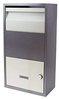 KONGY Boîte Aux Lettres Murale, Moderne Style Américain Boîte Aux Lettres Verrouillable Imperméable Grande Capacité Boîte Aux Lettres for Intérieur Extérieur Boites Aux Lettres sur Pied