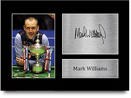 HWC Trading A4 Mark Williams Snooker Geschenke Gedrucktes Signiertes Autogramm Foto für Fans von Snooker Memorabilien