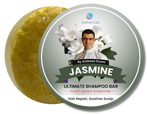 Shampoo Naturale | solido Rinforza i capelli secchi | Pulizia profonda | Tutto naturale | Idratante | SLS gratuito | Zero rifiuti (gelsomino)
