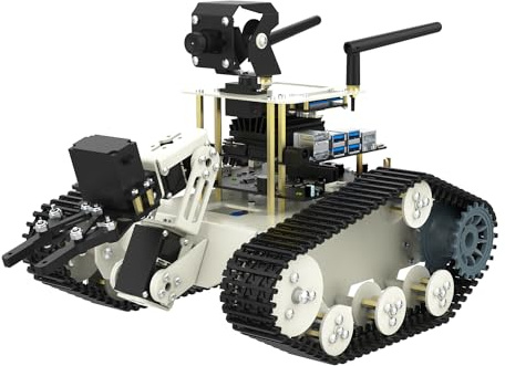 Yahboom ROS Roboterauto für Robot Arm Jetson Nano 4GB SUB Raspberry Pi KI visuelle Erkennung Opencv Gesichtserkennung Roboterarm greifen (Transbot SE Without Nano)