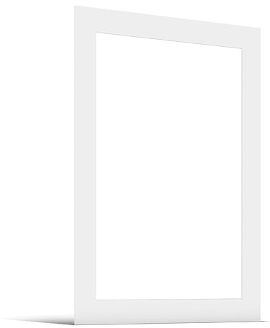 JUNOMI® Passepartout 50x70 cm Außenmaß für Bildformat 40x60 cm, Reinweiß