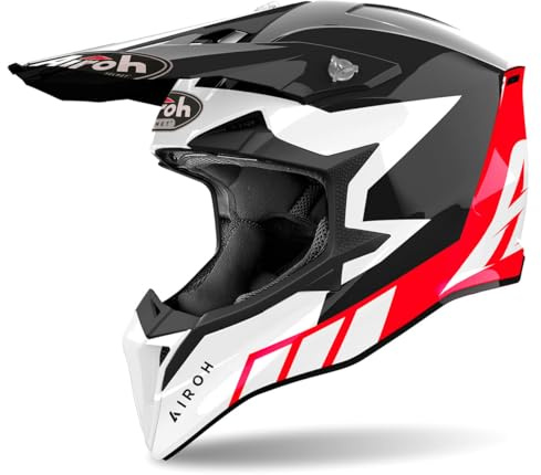 Airoh Motocross-Helm Wraap Reloaded - Rot Gloss