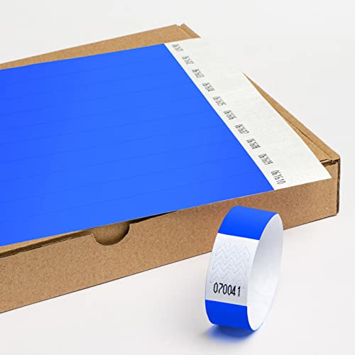 Einlassbänder aus Tyvek ohne Aufdruck 500 Stück - 19x255 mm Dunkelblau | Events & Party Eintrittsbänder - starke Klebstoffbindung -Selbstklebend und Wasserdicht Festival Armbänder - Club Bänder