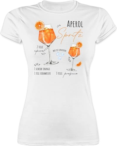 Shirtracer - Shirt Damen - Karneval & Fasching - Aperol Spritz Rezept I Lustig Geschenk Aperolfan Fanartikel