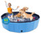 Piscina per cani pieghevole, piscina per bambini da 160cm con plastica dura, vasca per cani antiscivolo per cortile all'aperto (blu)