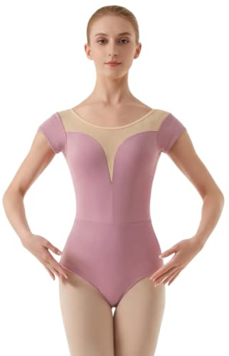 ROYAL SMEELA Bodysuit dam balettdansbody balettdansös vuxen body dans kortärmad dam bodysuit balett balettbody balettbody balettbody för kvinnor gymnastik bodysuit, Lila, S