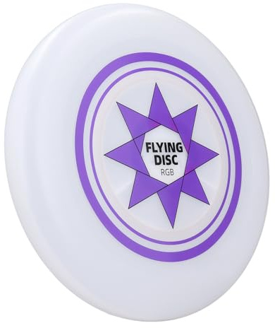 Jectse RGB-LED-Flugscheibe, Leuchtende Flugscheibe, LED-Leucht-Frisbee mit 8 Farbmodi, Wiederaufladbares -Spielzeug für Nächtliches Spielen Im Freien, Staub- und Feuchtigkeitsbeständig