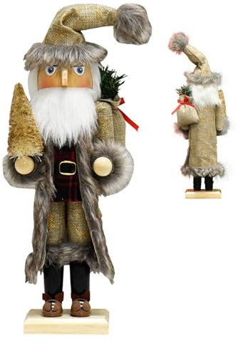 Ornements Casse-Noisette,Décorations de Noël Casse-Noisette, Figurines du Père Noël Casse-Noisette Soldat de Noël en Bois 15 Pouces, Soldat Casse-Noisette de Vacances, Figurine de Table déco