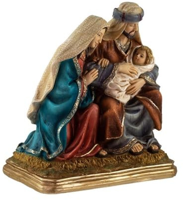 Inmaculada Romero IR Misterio Nacimiento Navidad Figura 21 cm. monopieza Belén Niño Jesús Virgen María San José Resina