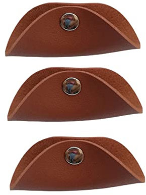 Uonlytech 3piezas Organizador De Cables De Pu Cuero De Sujetadores Para Auriculares Manejador De Cables Compacto y Ligero Color Khaki