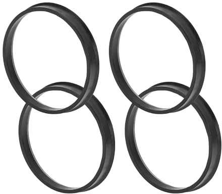 TUCKBOLD Zentrierringe für Auto-Radnaben, langlebige Räder, Mittelwelle, stoßdämpfende Hubrings schwarz, 4 Stück, Außendurchmesser 78,1 mm auf ID 71,6 mm, Polycarbonat