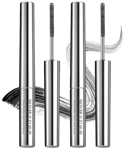 2 Artikel Mascara Metallbürste Iron Eye Mascara 3d Curling Kein Verkleben, Kein Verschmieren, Langer Halt 0,55 Mm Ultrafeine Metallbürste