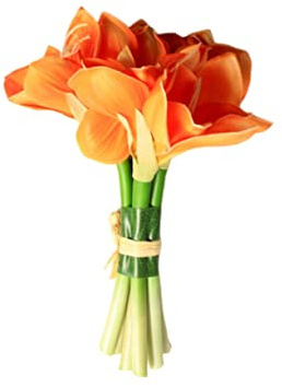 Veemoon Künstliche Clivia Blumen Pu Kunstleder 7 Stück Natürliche Optik Geruchlos Hochzeitsdeko Wohnraumgestaltung