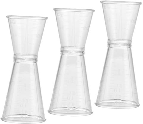 OUNONA 3pcs Double Sided Jigger Measure Cup for Cocktail Maker Bar Measuring Tool Cup Bartender Jigger Home Bartending