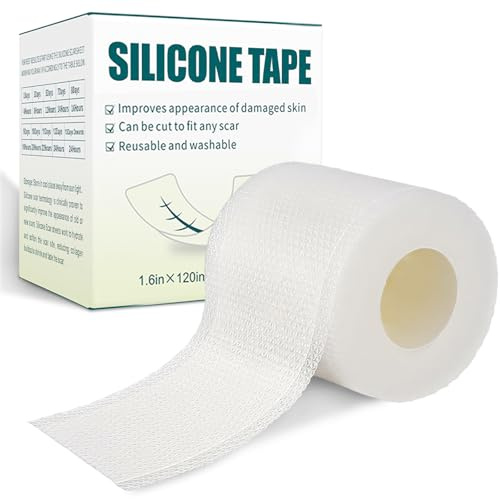 Silikon Narbenpflaster, Transparente Narbenblätter zum Aufkleben,Silikonpflaster Für Narben,Wiederverwendbares Wasserdichtes Silikonband zur Hautpflege,Diskret&Atmungsaktiv,für Narben aller Art﻿