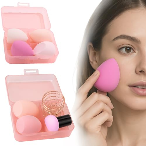 KEWUF 8 PCS Beauty Blender, beauty blender, eponge maquillage, éponge Fond de Teint éponge Maquillage pour Fonds de Teint, Poudres Liquides, Etc, éponge de Maquillage Existe en 3 Formes
