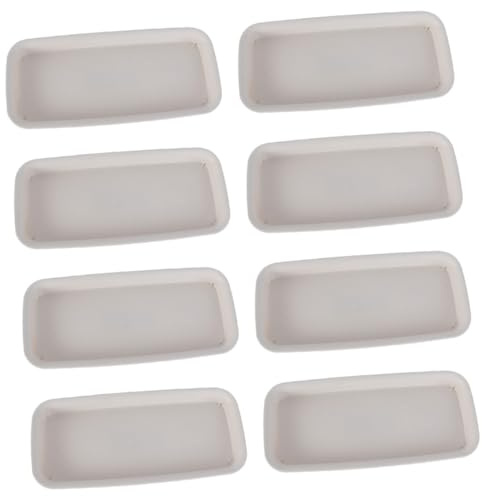 IWOWHERO Raccoglitore d'Acqua Antigoccia Sottovasi Rettangolari Bianco in Plastica Set 8 Pezzi per Vasi di Piante per Uso Esterno e Davanzale