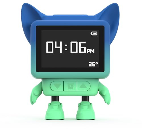Mob - Sveglia e altoparlante Bluetooth per bambini dancing clock, danza in musica, schermo LCD emotivo e diffusore di rumore bianco lenitivo