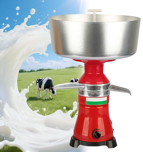 PioMue Séparateur de crème électrique pour Lait, séparateur de crème électrique de 12 litres, capacité de Production de 80 litres/Heure, séparateur centrifuge de crème et de Beurre
