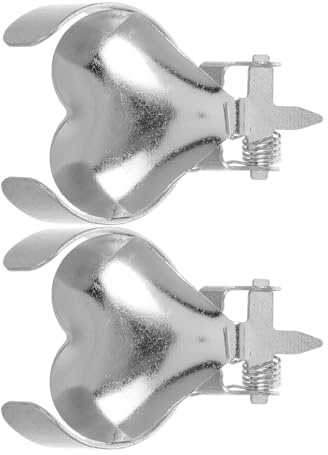 AMUSLESUR Kerzenlöscher aus Metall 2 Stück Herzform für Zuhause und Duftkerzen mit Dekorativem Design und Sicherem Dochtlöscher